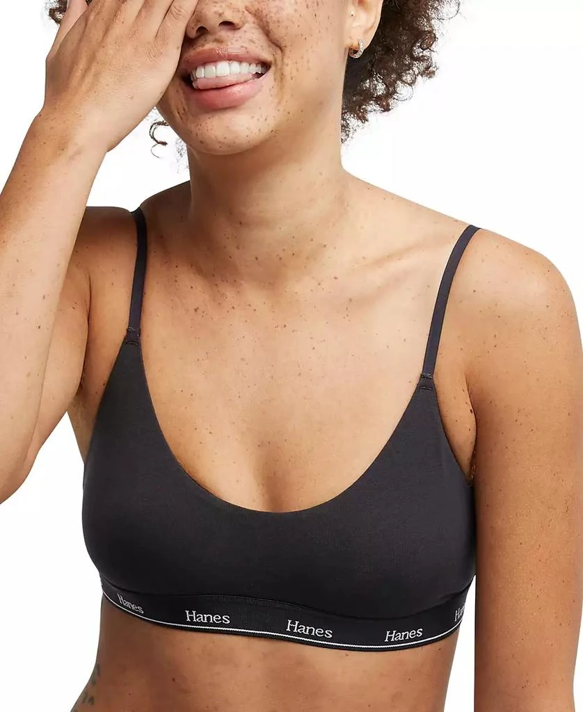 Hanes Women's Originals ComfortFlex Cropped Bralette MSO103 1