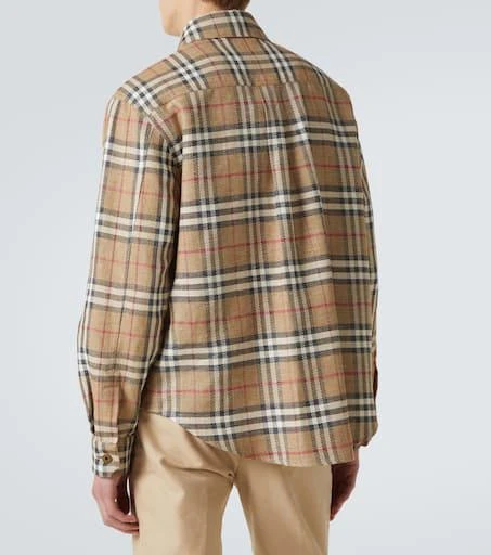 Burberry Burberry Check cotton and linen shirt 4