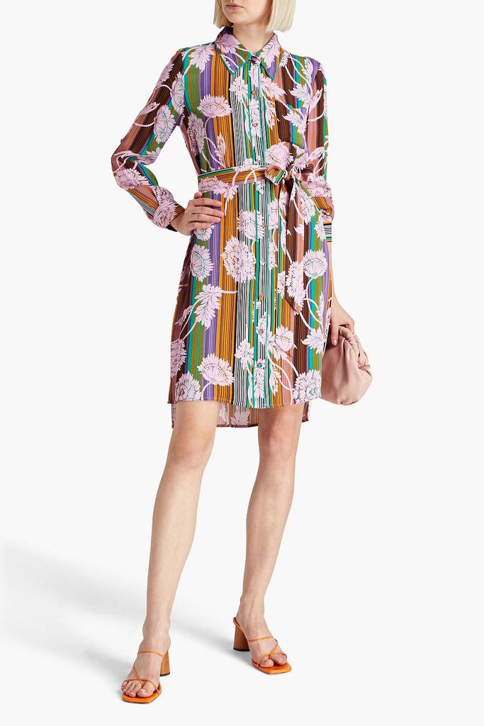 Diane von Furstenberg Prita printed crepe de chine mini shirt dress