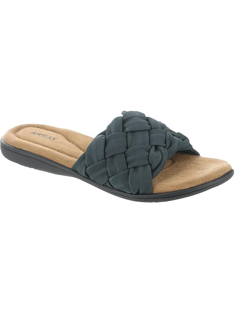 Array Callisto Womens Leather Woven Slide Sandals 4