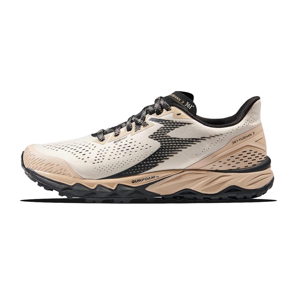 361 Degrees Men's Yushan 3 Trail Shoes - Medium Width In Seashell,oat Milk