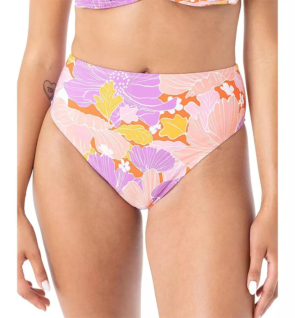 Roxy Juniors' Bell Bottom Blooms High Waist Bikini Bottoms 1