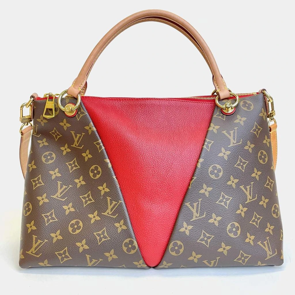 Louis Vuitton Louis Vuitton Red Monogram Canvas and Leather V Tote Bag 6