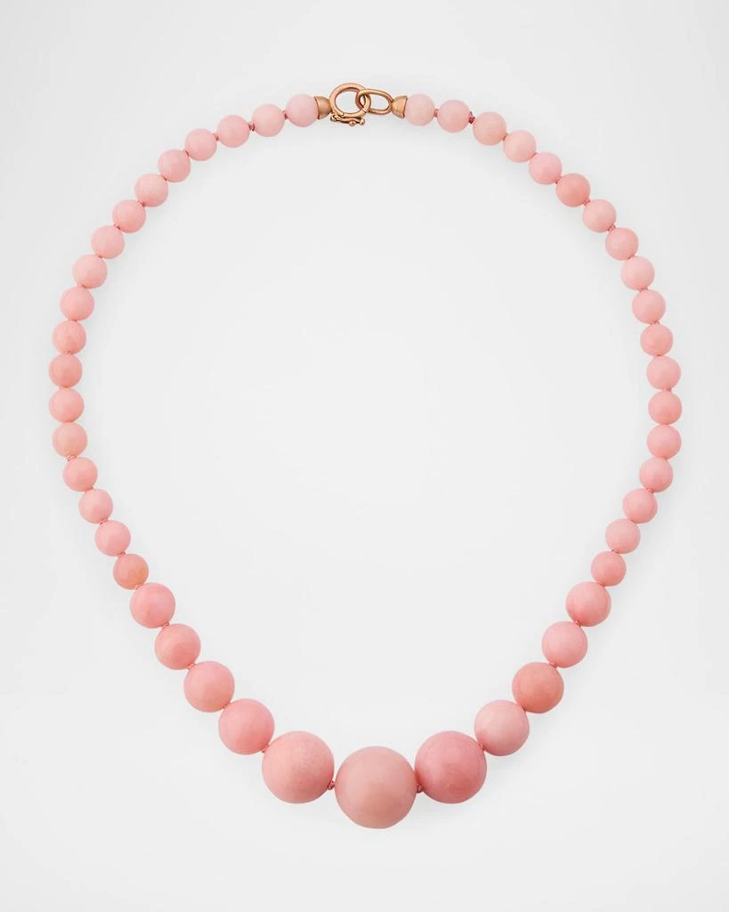 Irene Neuwirth Pink Opal Beaded Necklace with 18K Rose Gold Clasp