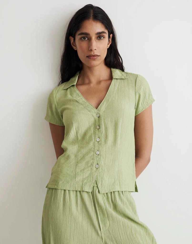 Madewell Notched V-Neck Button-Up Top 4