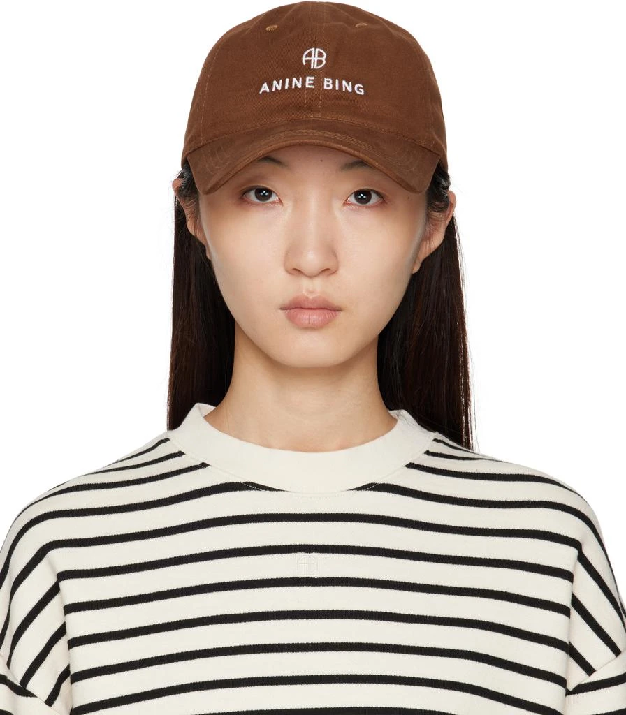 ANINE BING Brown Jeremy Baseball Cap - Hats - BeyondStyle display picture 2