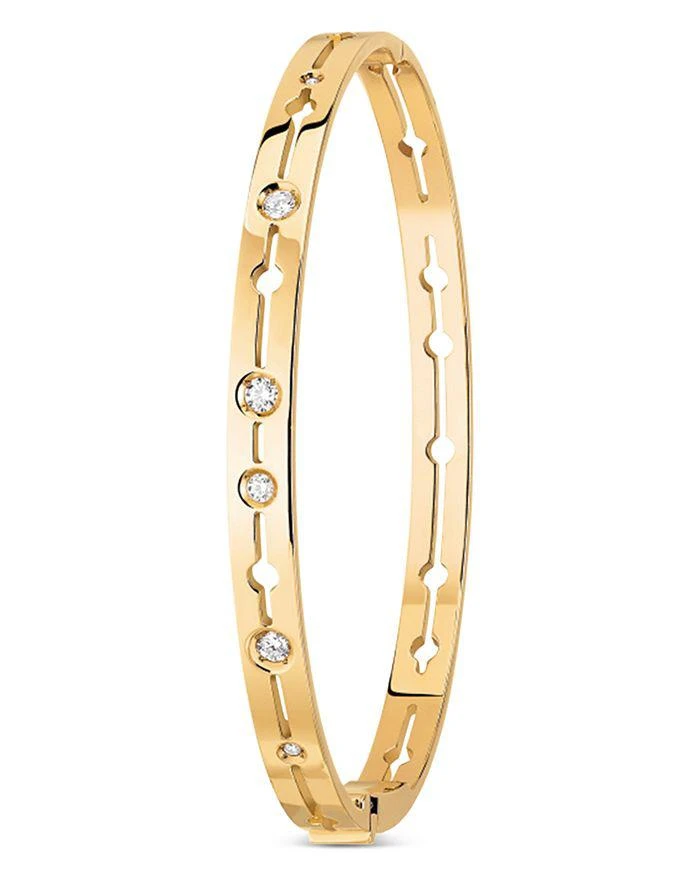 Dinh Van Dihn Van 18K Yellow Gold Pulse Diamond Bangle Bracelet