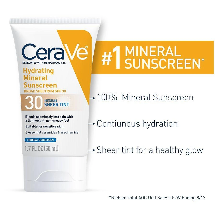 CeraVe Hydrating Mineral Sunscreen SPF 30 for Face with Sheer Tint 4