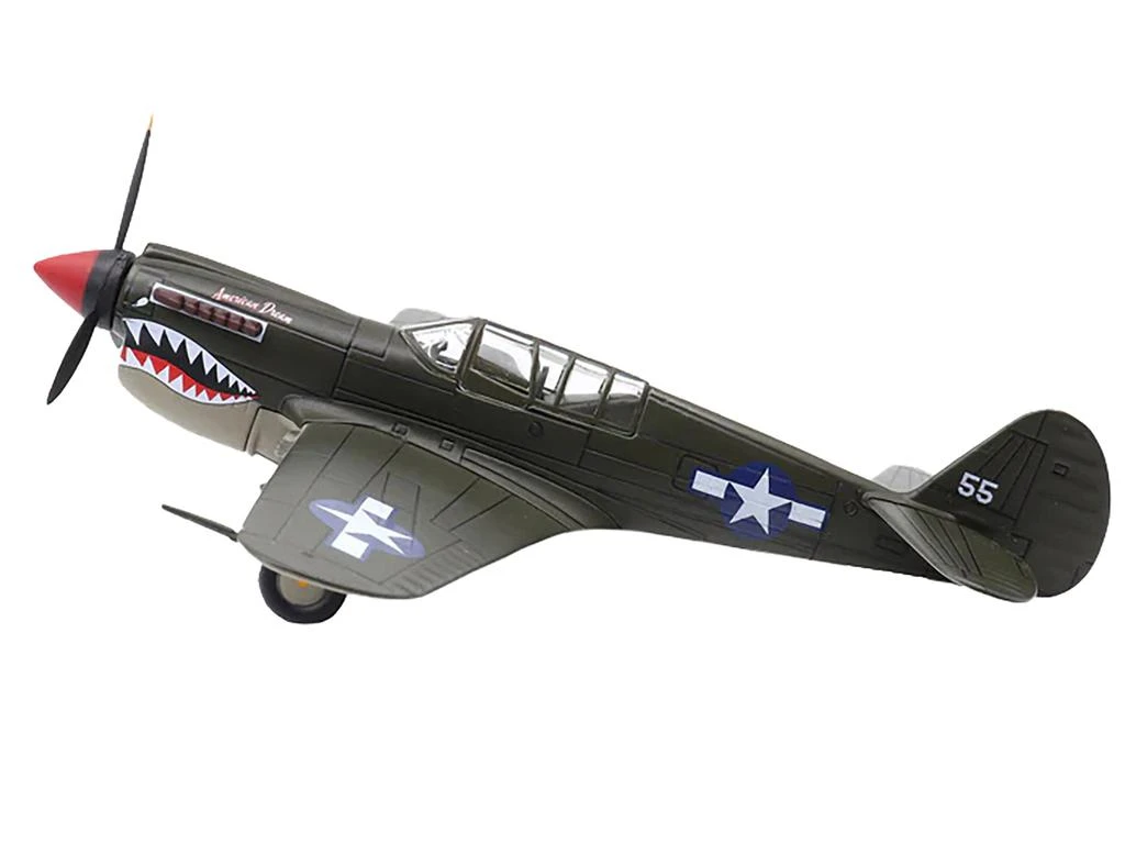 Militaria Die Cast Curtiss P-40N Warhawk Fighter Aircraft "American Dream National Warplane Museum" United States Army Air Forces 1/72 Diecast Model by 1