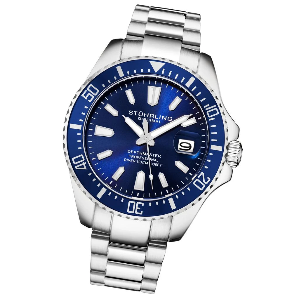 Stuhrling Original Depthmaster 3950A Quartz 42mm Diver 8