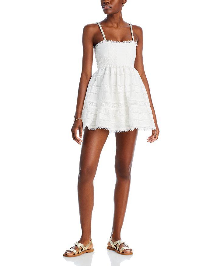 Waimari Canela Embroidered Lace Mini Dress