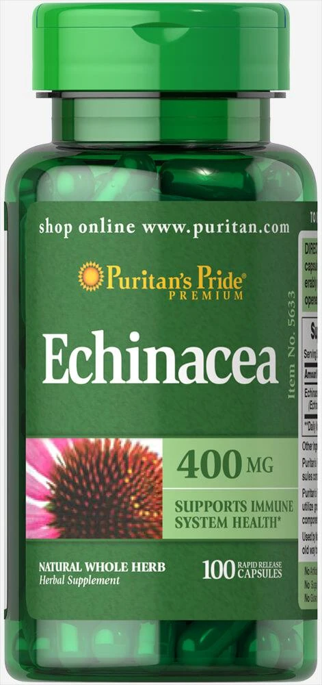 Puritan's Pride Echinacea 400 mg 100 Capsules 1