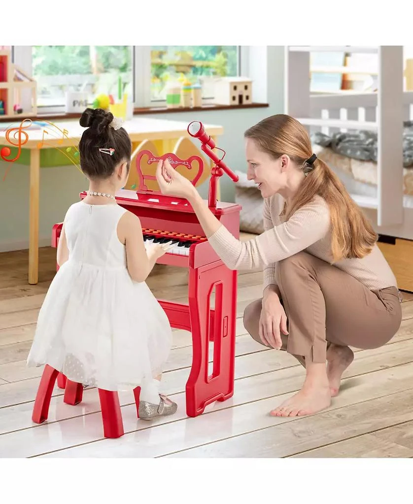 Slickblue 37 Keys Music Piano with Microphone Kids Piano Keyboard with Detachable Music Stand 2
