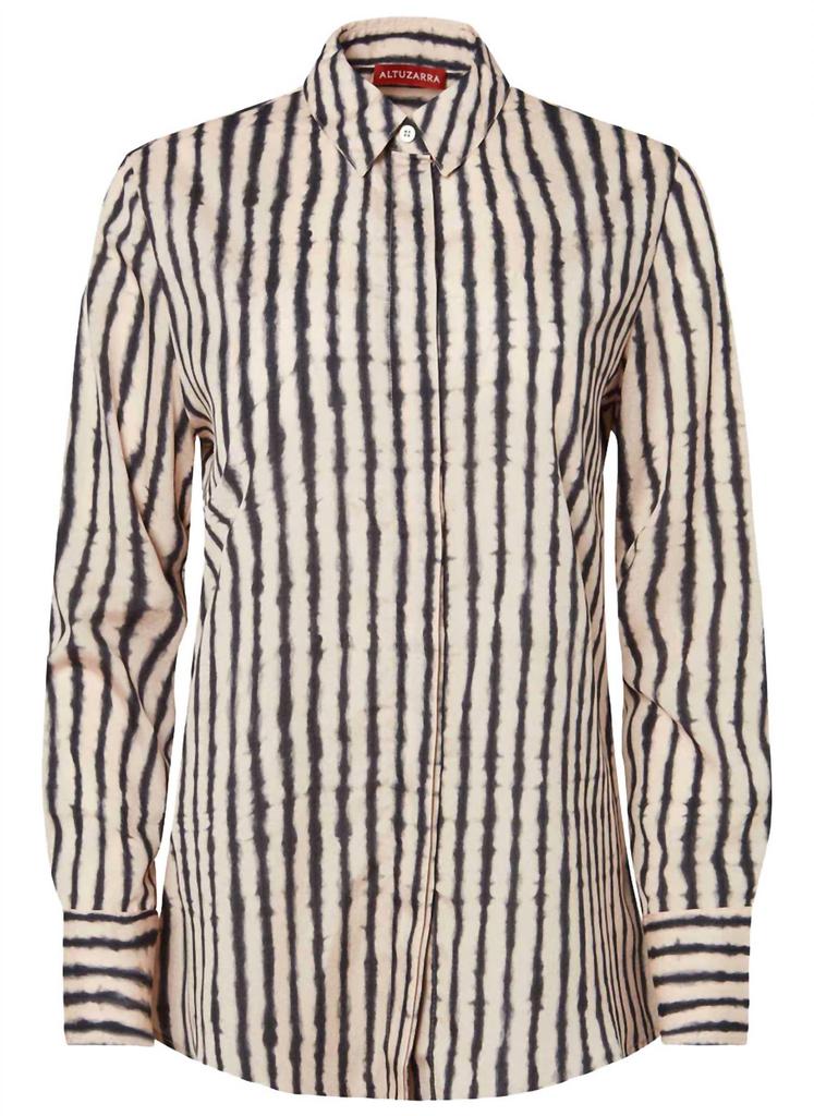 Altuzarra Chika Linear Shibori Top In Apple