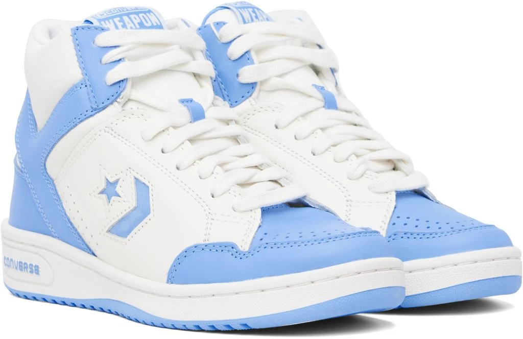 Converse Blue & Off-White Weapon Mid Top Sneakers 4
