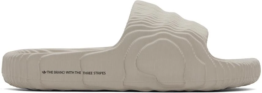 Adidas Gray Adilette 22 Slides 1