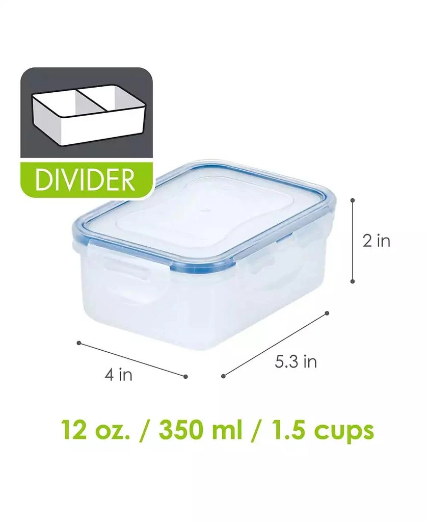Lock & Lock Easy Essentials 12-Pc. On the Go 12-Oz. Meals Divided Rectangular Food Storage Containers 5