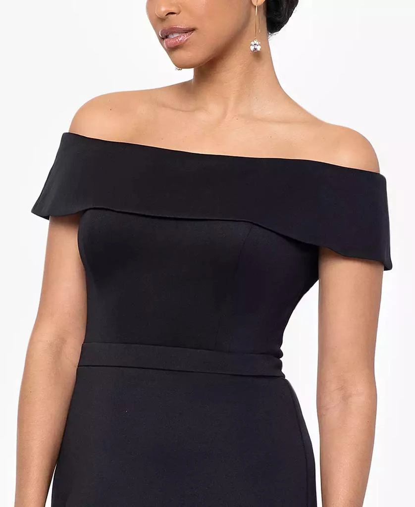 XSCAPE Women's Illusion High-Low Fit & Flare Dress 5
