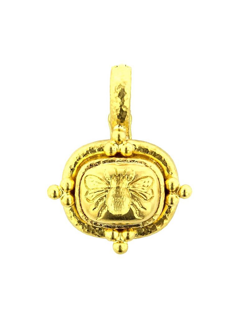 Elizabeth Locke Fat Bee 19K Yellow Gold Pendant