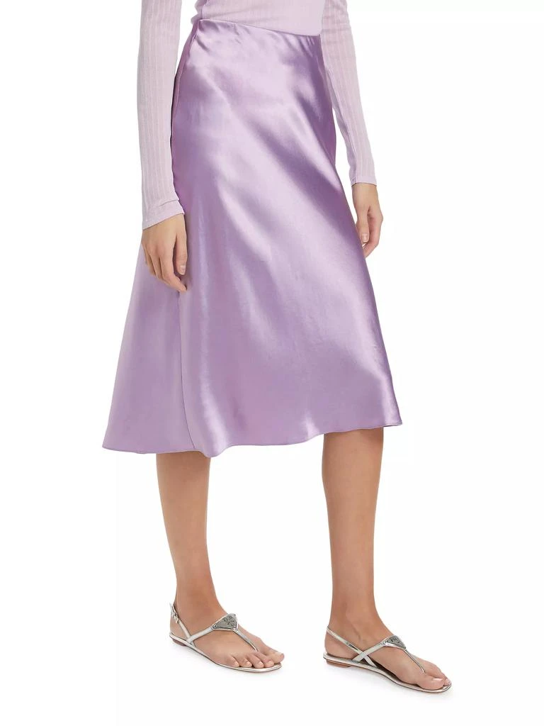 Vince Satin Slip Midi-Skirt 4