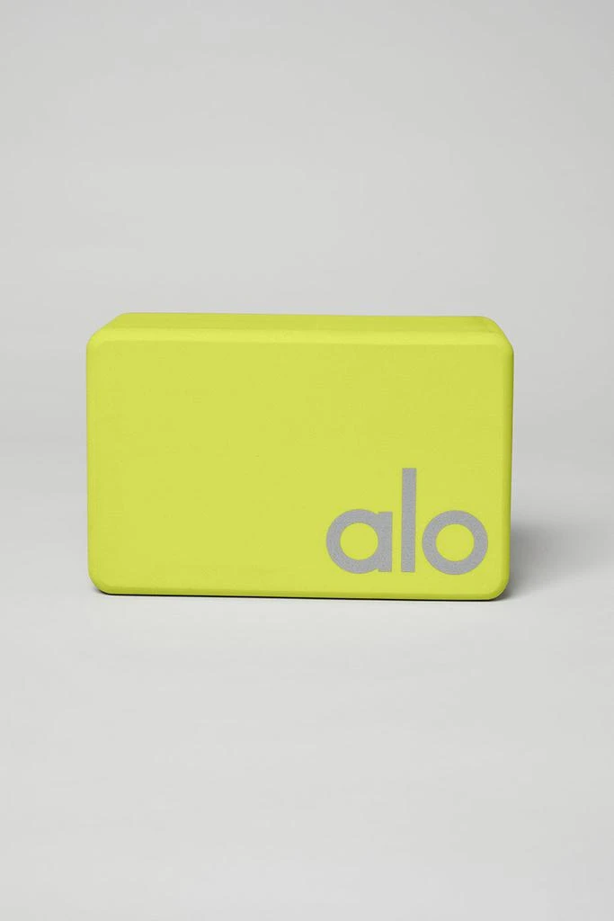 Alo Uplifting Yoga Block - Highlighter/Silver 1