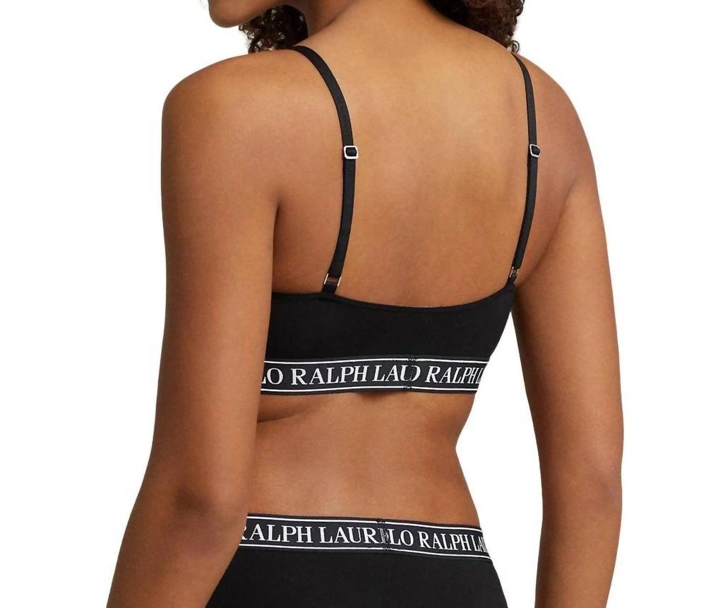 Ralph Lauren Repeat-Logo Cropped Scoopneck Tank In Onyx 2