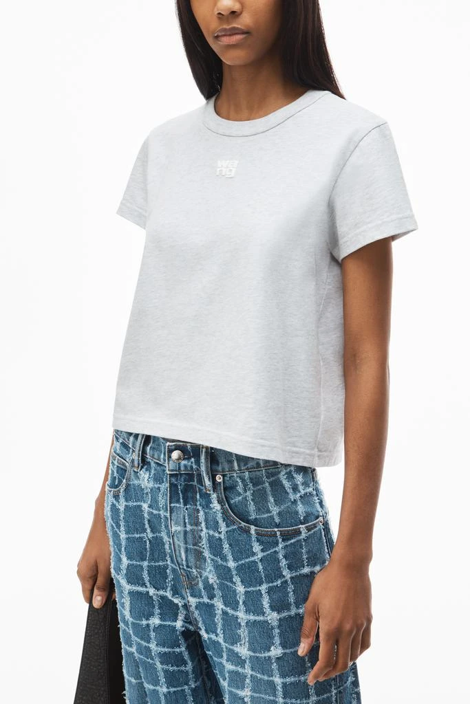 Alexander Wang puff logo shrunken tee in cotton jersey 3