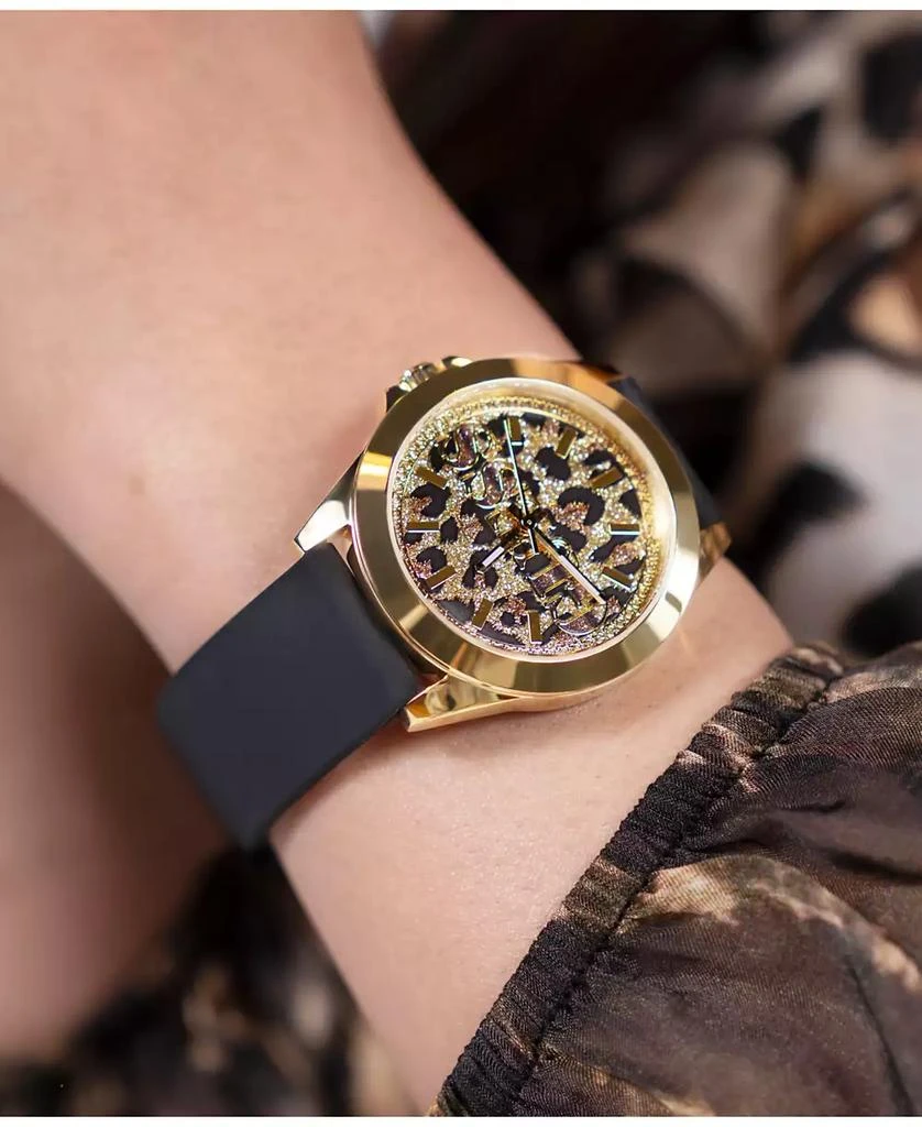 GUESS Women's Analog Black Silicone Watch 36mm 4