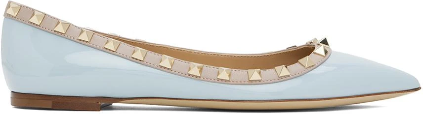 Valentino Blue Rockstud Ballerina Flats 1