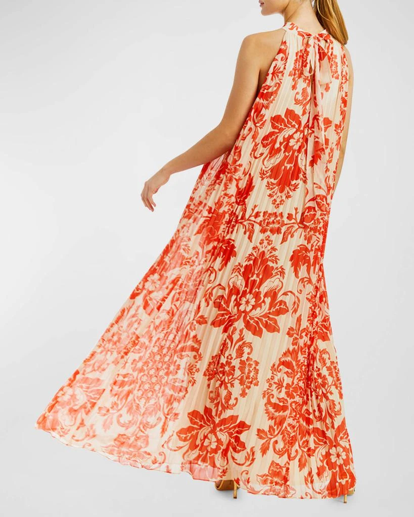 Mestiza New York Almeria Pleated Floral-Print Halter Gown 3