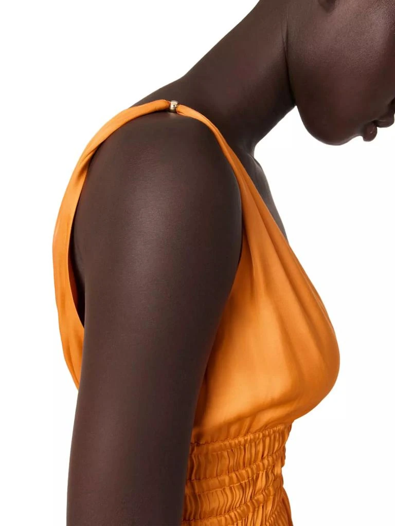 Maje Satin-Look Midi Dress 6