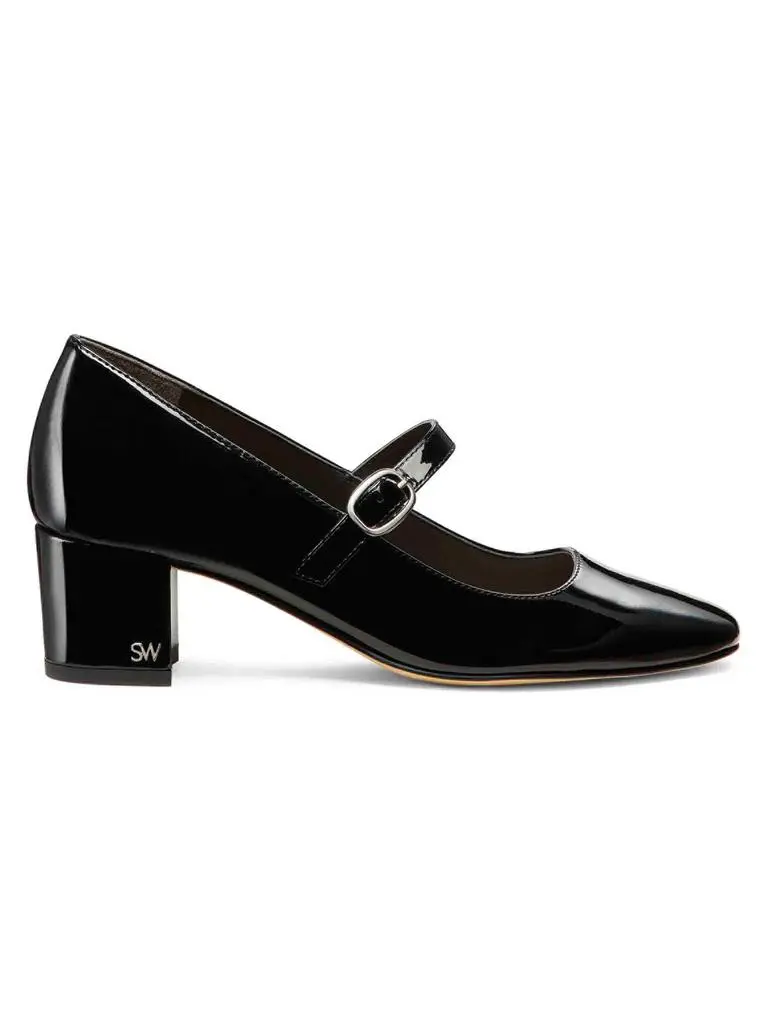 Shop Louise 50MM Block Heel Patent Leather Mary Jane Pumps on Sale at ...