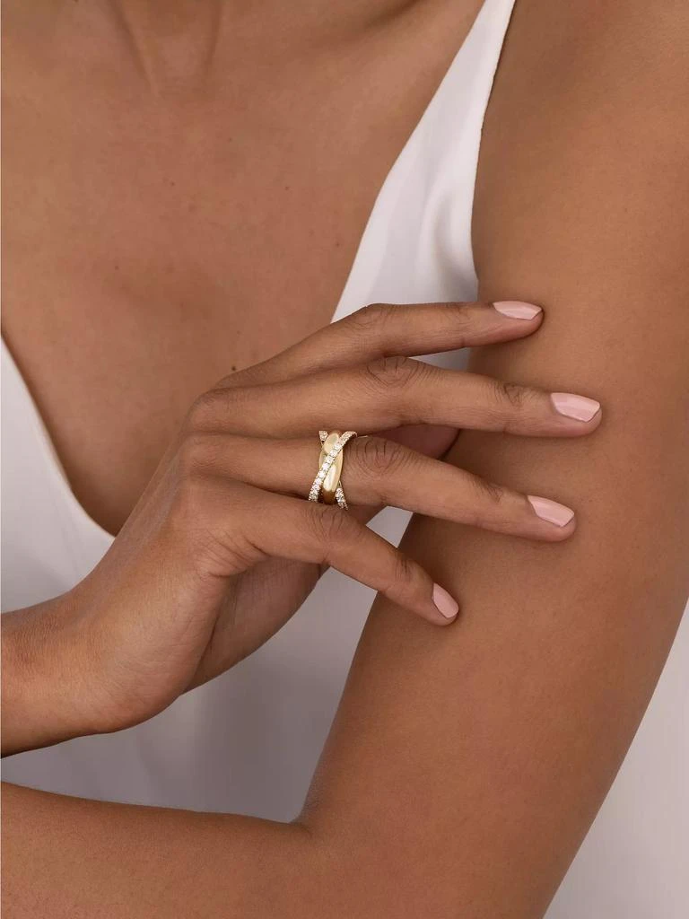 Hearts On Fire Grace 18K Yellow Gold & 0.73-0.81 TCW Diamond X Ring 2