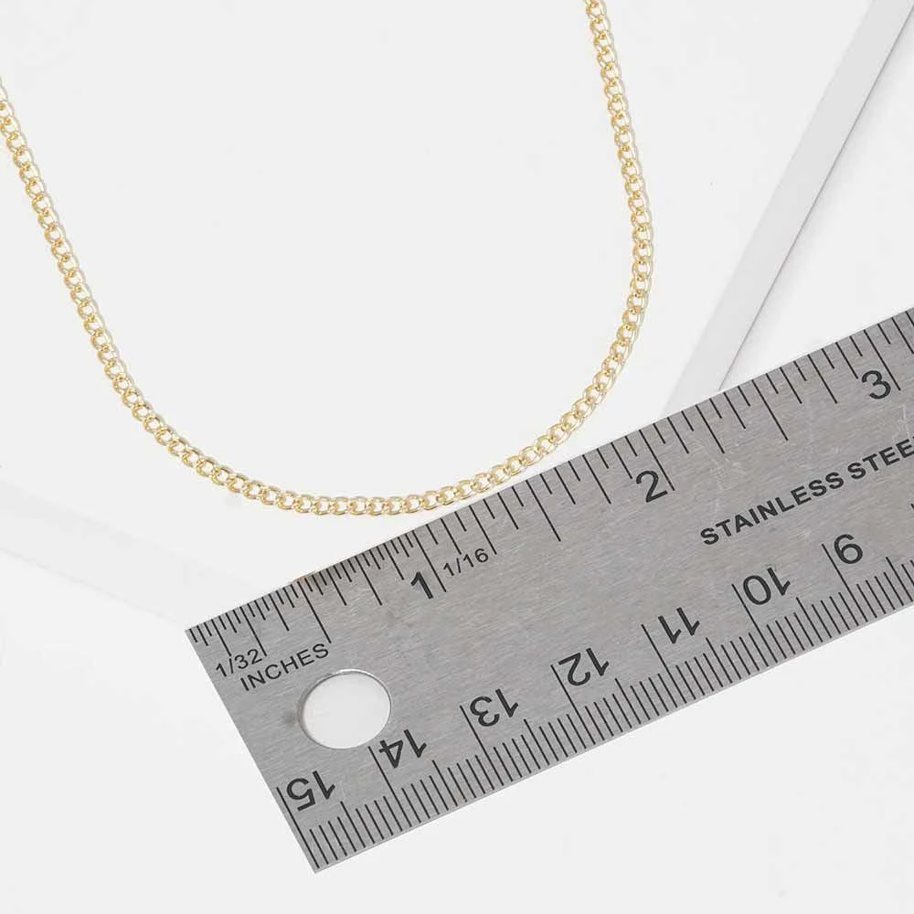 FASHNZFAB Gold Dipped Metal Chain Necklace 2