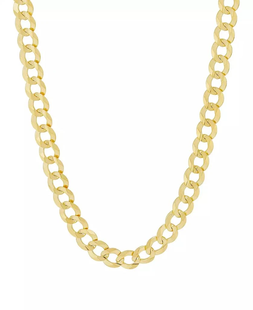 Macy's Concave Curb Link 22" Chain Necklace in 14k Gold-Plated Sterling Silver 1