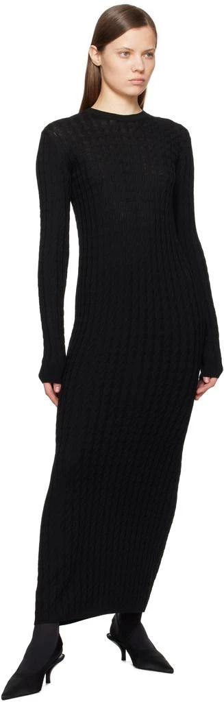 Totême Black Cable Knit Maxi Dress 4