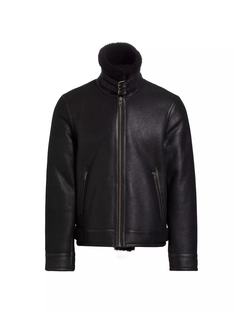 Saks Fifth Avenue COLLECTION Leather Aviator Jacket 1