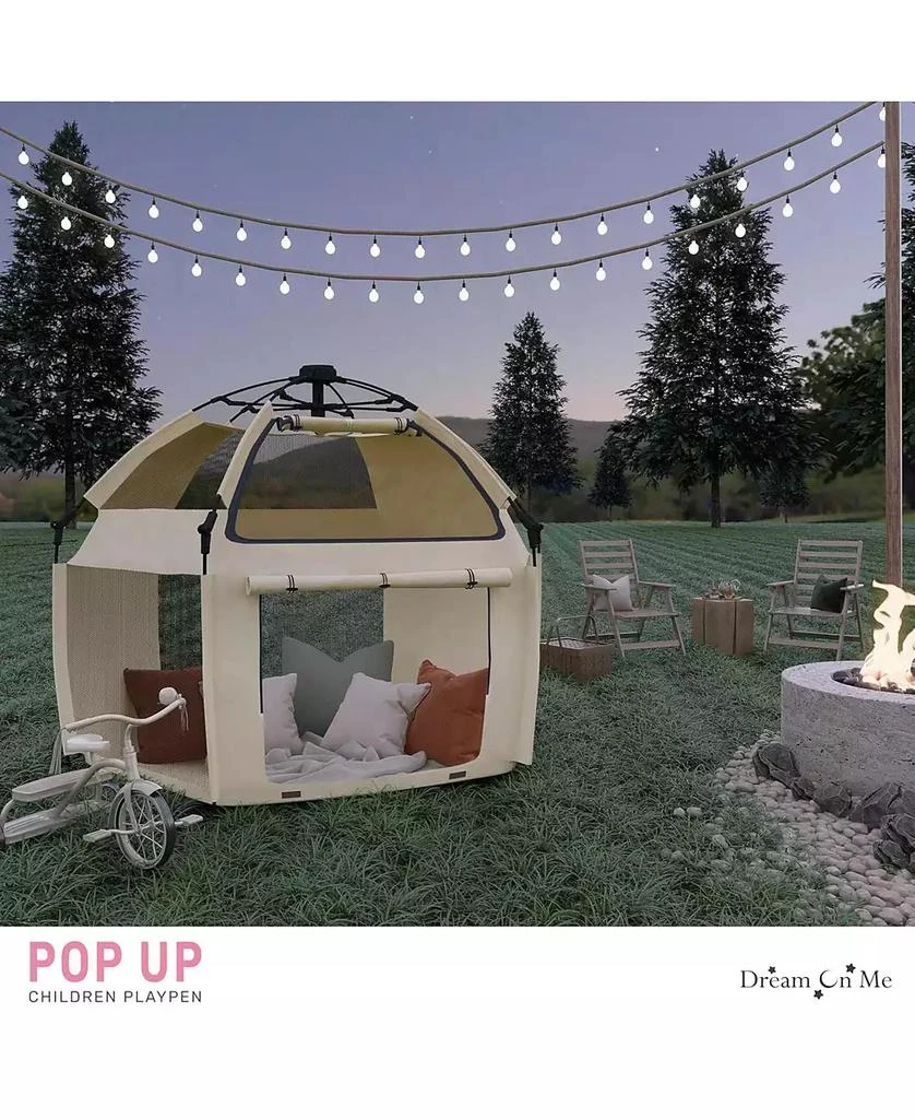 Dream On Me Baby Pop-Up Children Playpen, Instant One-Hand Open
Fold, Breathable Mesh Sides, Zipper Gate
Travel Carry Bag 8