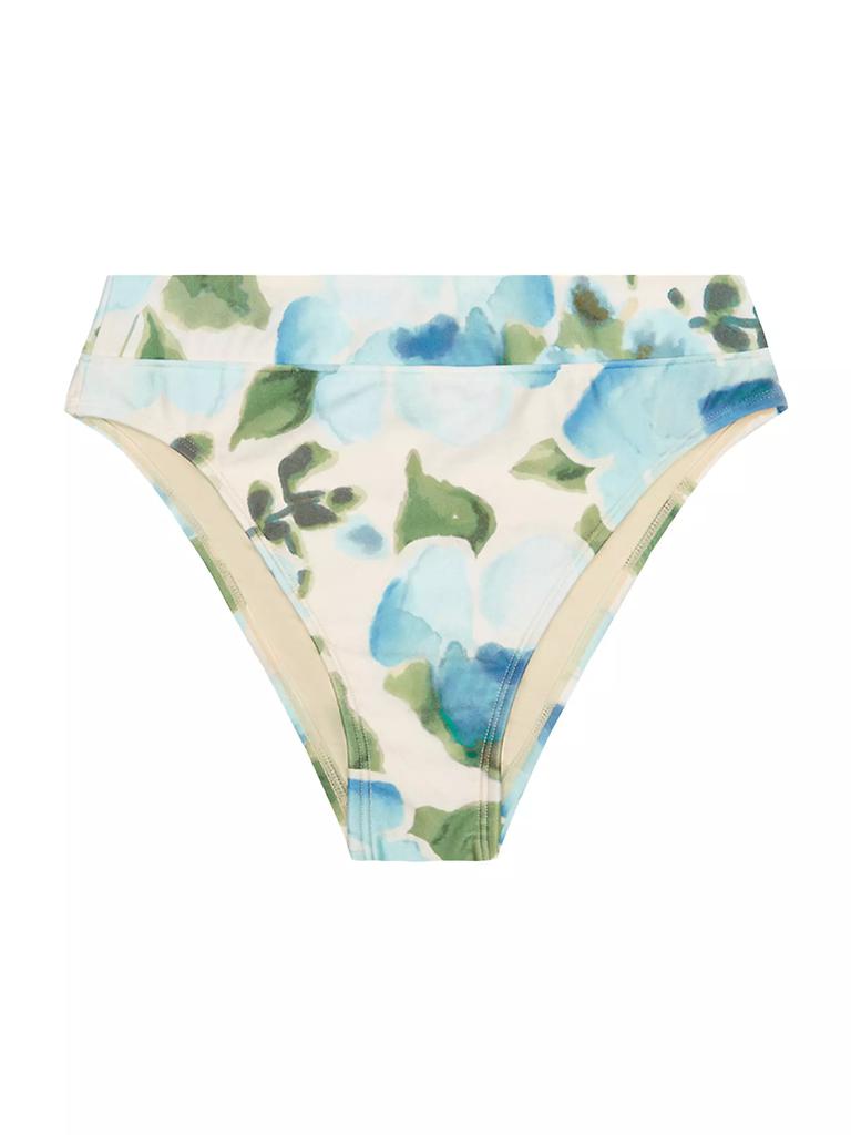 Peony Floral Mid High-Cut Bikini Bottom