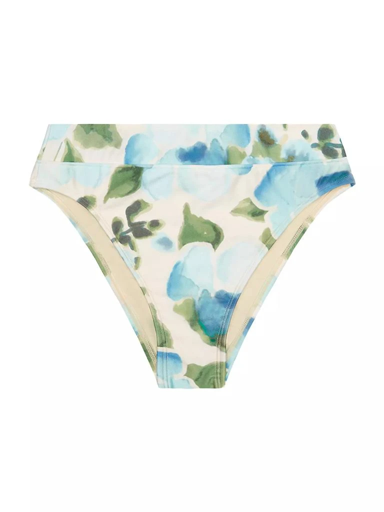 Peony Floral Mid High-Cut Bikini Bottom 1