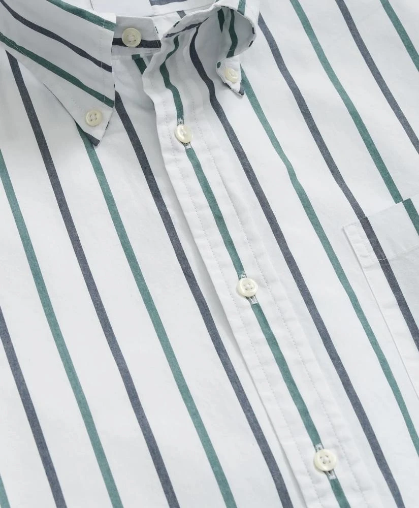 Brooks Brothers Friday Shirt, Short-Sleeve Poplin  Alternating Stripe 2