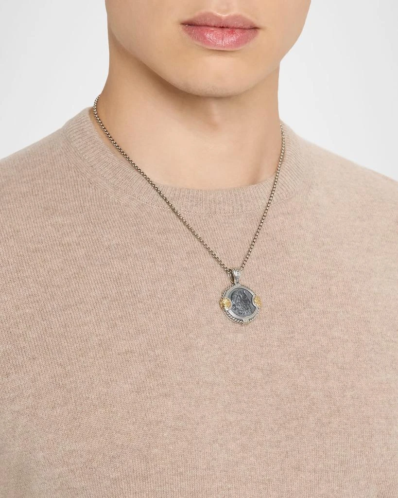Konstantino Men
s Hydra Hematite Coin Pendant 2