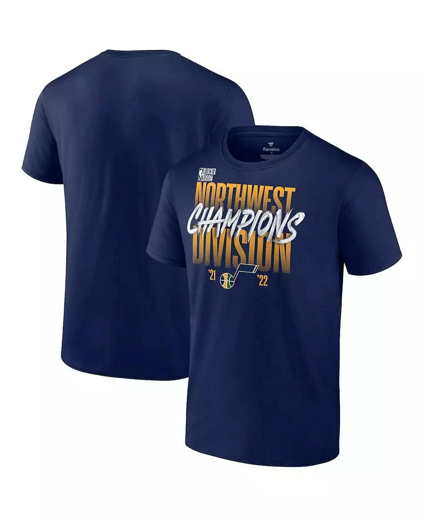 Fanatics Men's Navy Utah Jazz 2022 Northwest Division Champions Locker Room T-shirt 1