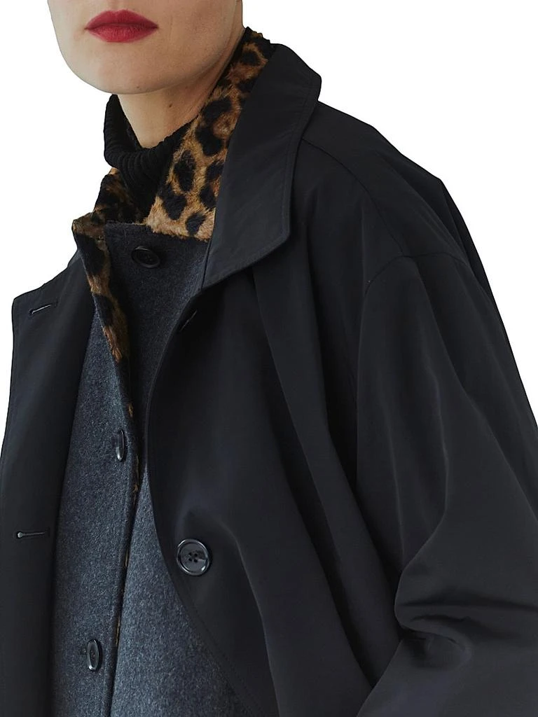 Jane Post Leopard Double-Layer Wool Coat 4