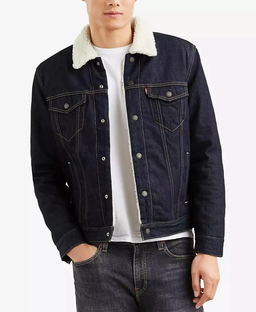 Levi's Men's Regular Fit Sherpa Denim Trucker Jacket 3