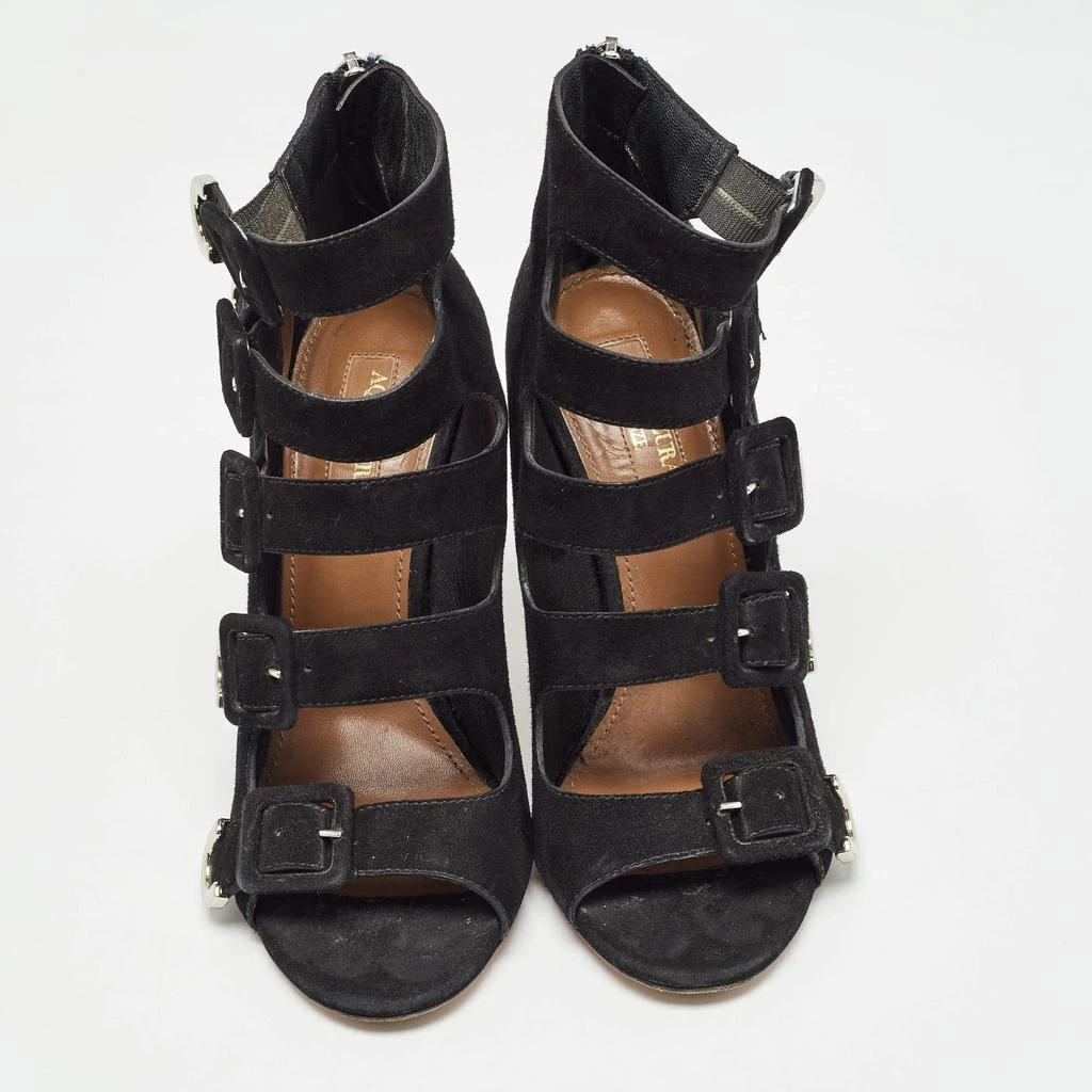 Aquazzura Aquazzura Black Suede Claudia Schiffer Boots Size 36 3