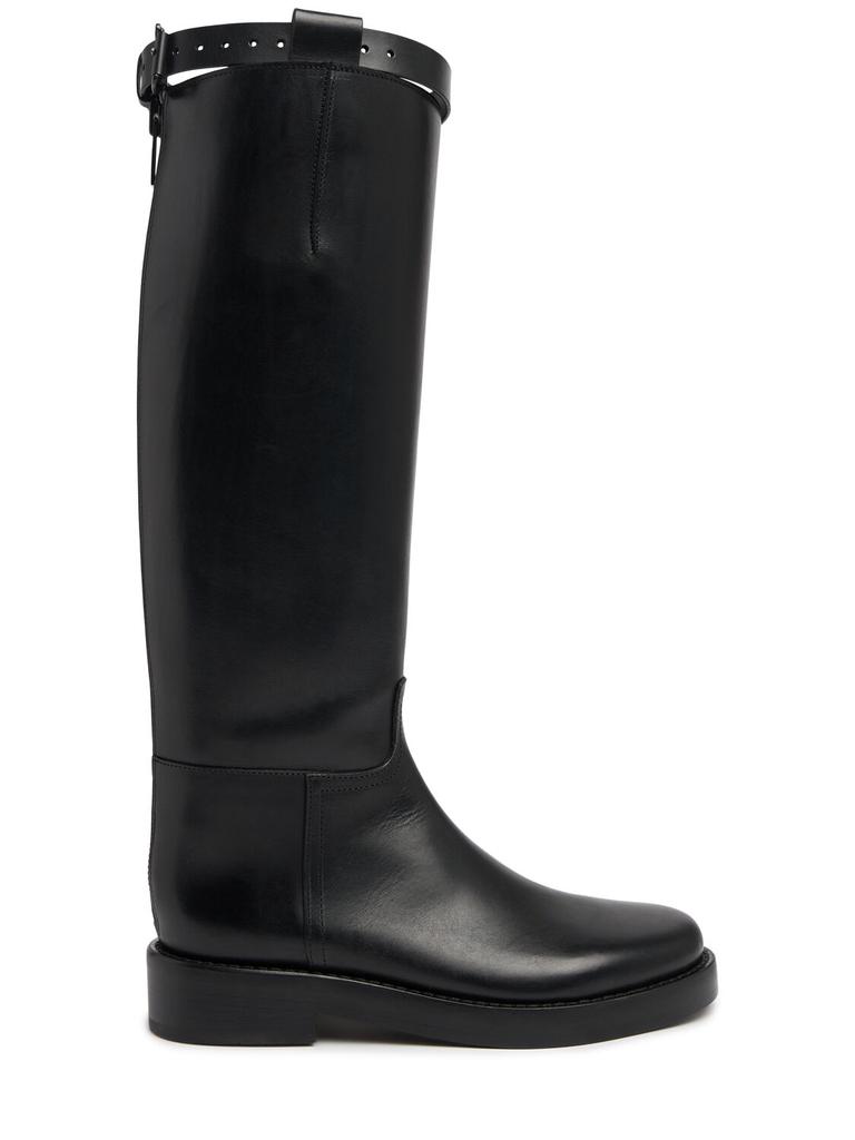 Ann Demeulemeester Suede LISA Ankle Boots with Curved Heel