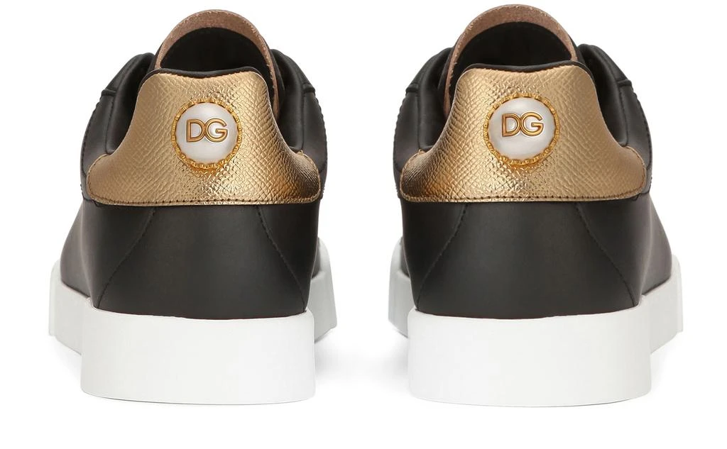 Dolce & Gabbana Portofino calfskin nappa sneakers with lettering 4