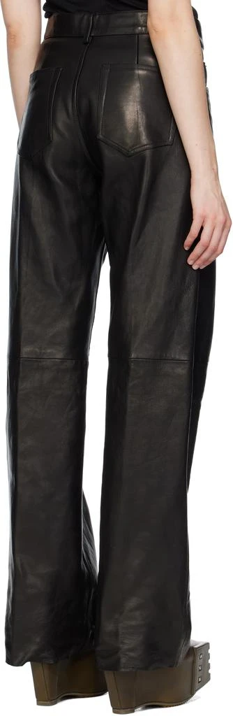 Rick Owens Black Concordians Geth Leather Pants 3