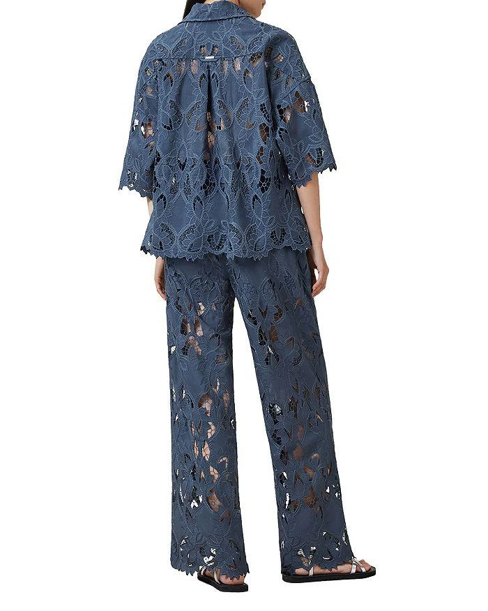 ALL SAINTS Charli Floral Lace Wide Leg Pants 7